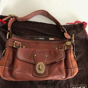 Coach leather bag.